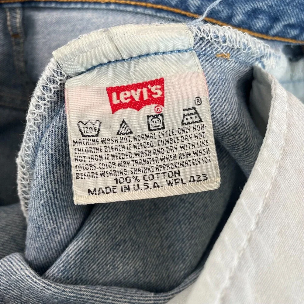Vintage 90s Levis 501 XX Jeans Men 38x34 (34x31) Blue Light‎ Wash Denim Made USA